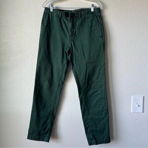 Brooks Brothers Slim Fit Chino Pants 32x30 Green Red Fleece Stretch